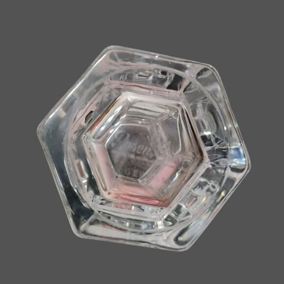 Rosenthal Crystal, DOMUS, Cut Squares, Clear Flower Vase, 8" Hexagonal Glass - Picture 6 of 8